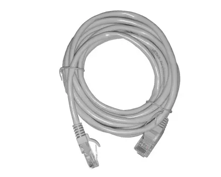 Патч-корд UTP кат.5e, 3 м, RJ45-RJ45, серый, CU, LSZH, Netko Optima (N.BC.UTP.5e-3.0m-2-lszh)