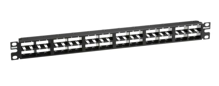 Патч-панель в шкаф 19" 1U, порты: 48, 0, PANDUIT (CPP48HDWBLY)