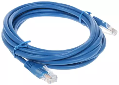 Патч-корд UTP кат.5e, 3 м, RJ45-RJ45, синий, GEMBIRD (PP12-3M/B)