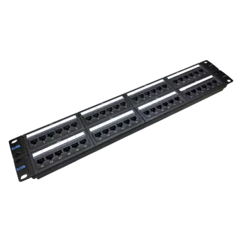 Патч-панель в шкаф 19" 1U, порты: 48 x RJ-45 кат. 6, черный, TWT-PP48UTP/6, TWT (TWT-PP48UTP/6)