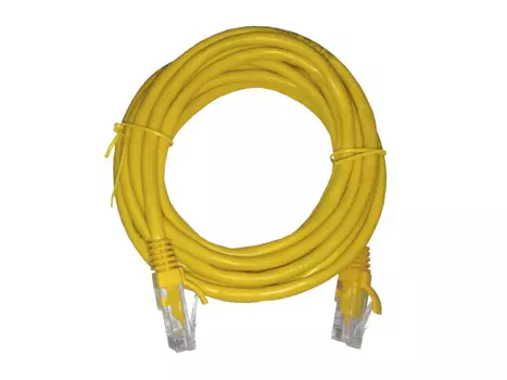 Патч-корд UTP кат.5e, 3 м, RJ45-RJ45, желтый, CU, LSZH, Netko Optima (N.BC.UTP.5e-3.0m-6-lszh)