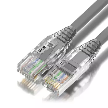 Патч-корд UTP кат.5e, 3м, RJ45-RJ45, серый, LSZH, Greenconnect GCR (GCR-52676)