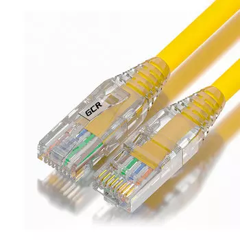Патч-корд UTP кат.5e, 3м, RJ45-RJ45, желтый, LSZH, Greenconnect (GCR-52667 )