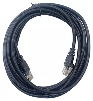 Патч-корд UTP кат.5e, 3м, RJ45-RJ45, черный, CCA, Buro (1645931)