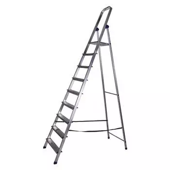Стремянка алюминиевая STAIRS односекционная 9 ступеней AS09