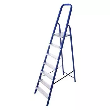 Стремянка стальная STAIRS односекционная с алюминиевыми ступенями 7 ступеней (CS07)