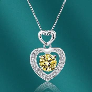 BELLA BOX Сердце Кулон Ожерелье Многоцветные Модные Свадебные Помолвочные Ювелирные Изделия синий