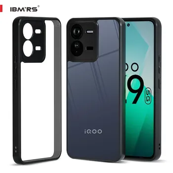(В комплекте ремешок на запястье)Чехол для vivo iQOO Z9 5G, военный класс, испытанный на падение, ударопрочный матовый полупрозрачный твердый чехол, тонкий защитный чехол. Камуфляж Черный