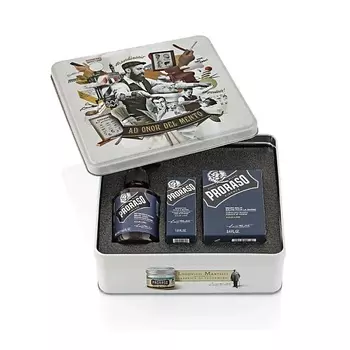PRORASO Azur Lime Набор для ухода за бородой (Шампунь + Масло + Бальзам)