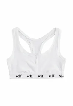 Бюстье NOTCH NECK LOGO CROP Self., белый