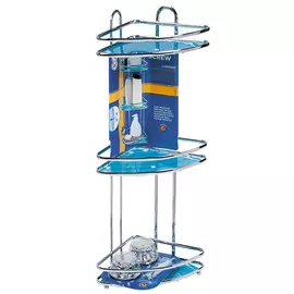 полка угловая трехъярусная TATKRAFT Conrad Vacuum Screw хром