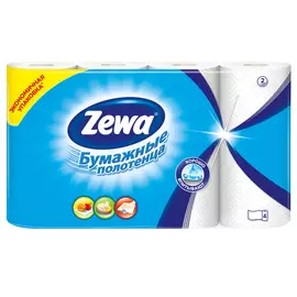 полотенца бумажные ZEWA 2-слойные 4шт