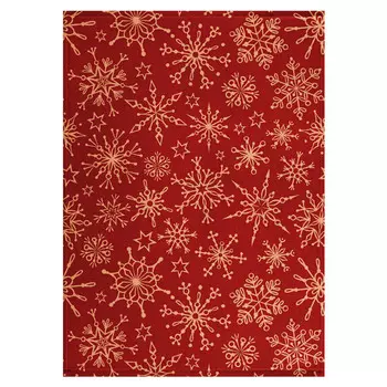 полотенце кухонное CLEANELLY Снегопад 50х70см пестроткань красное, арт.ПЦ-556-5510