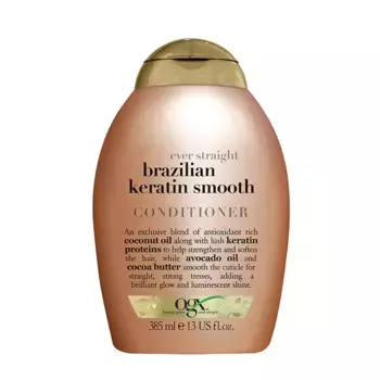 OGX Кондиционер разглаживающий для волос Бразильский кератин / Ever Straight Brazilian Keratin Smooth Conditioner 385 мл