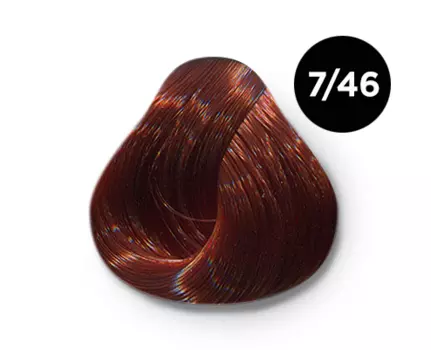 OLLIN PROFESSIONAL 7/46 краска для волос, русый медно-красный / OLLIN COLOR 100 мл