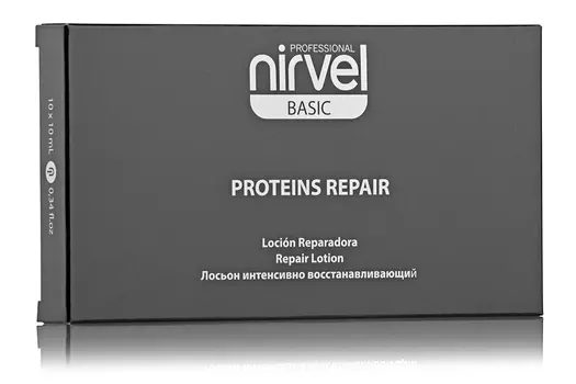 NIRVEL PROFESSIONAL Лосьон интенсивно восстанавливающий, питательный с протеинами пшеницы для сухих и поврежденных волос / PROTEINS REPAIR LOTION 10*10 мл