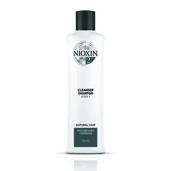 NIOXIN Шампунь очищающий для тонких натуральных, заметно редеющих волос, Система 2, 300 мл