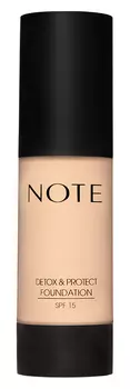 NOTE COSMETICS Основа тональная защитная с детокс-эффектом 120 / DETOX AND PROTECT FOUNDATION PUMP SPF15 35 мл
