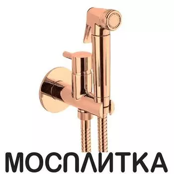 Гигиенический душ со смесителем Webert Elio EL870301980, metal, розовое золото