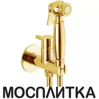 Гигиенический душ со смесителем Webert Elio EL870302010, antic, золото