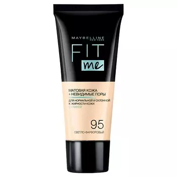 MAYBELLINE NEW YORK Тональный крем для лица "Fit Me", матирующий, скрывающий поры