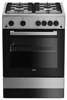 Плита газовая Beko FSGT62110DXO нержавеющая сталь/черный