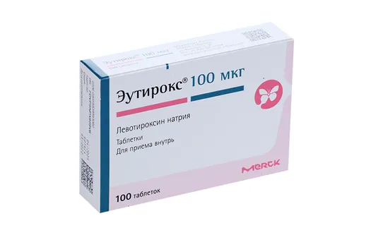 Эутирокс 100 мкг, 100 шт, таблетки