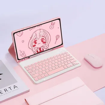 Беспроводная Bluetooth-клавиатура для Xiaomi Pad 5/6 Pro Redmi Pad 10,6 SE, силиконовый защитный чехол, кожаный флип-чехол A8 10.5 X200 X205