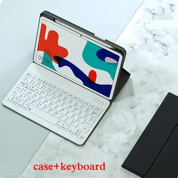 Чехол с клавиатурой Bluetooth для Huawei Matepad T10S T10 Pro 10,8 Matepad 10,4 11 M6 10,8 11 2023, кожаный держатель для карандашей, силиконовый противоударный чехол MatePad Pro 10.8 светло-зеленый