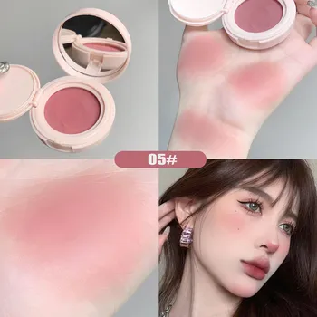Girl s Pink Face Blush Mud Mousse Blush Palette Rose Cherry Cheek Tint Румяна с пышным макияжем Матовые персиковые румяна Контурные тени