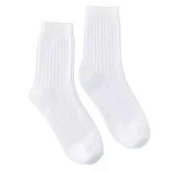 Носки Krumpy Socks Базовые со спортивной резинкой, 40-45, белые