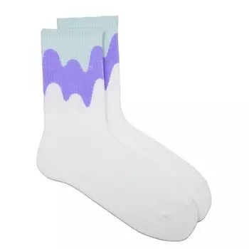 Носки Krumpy Socks Flow Paints, фиолетово-белые, 35 -40