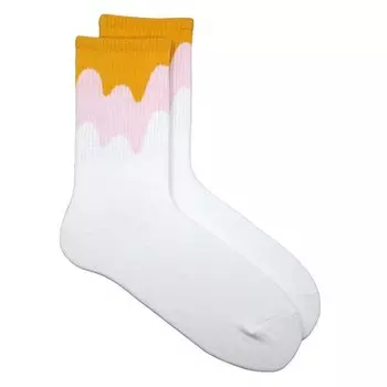 Носки Krumpy Socks Flow Paints, желто-белые, 35-40