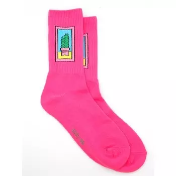 Носки Krumpy Socks Stan. Кактус, 35-40, розовые