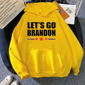 2021 Новая мода Lets Go Brandon с буквенным принтом толстовки унисекс Wo унисекс с длинными рукавами и капюшоном повседневная зимняя уличная одежда 2XL