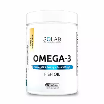 Омега-3 900 мг Solab, 270 шт, капсулы