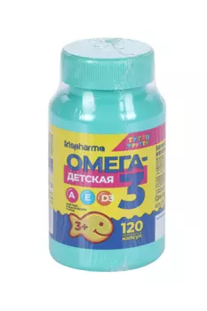 Омега-3 Irispharma жеват капс Тутти-фрутти (с 3 лет), 120 шт