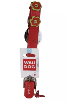 Ошейник COLLAR д/собак серии waudog glamour обхват шеи 38-49 см красный