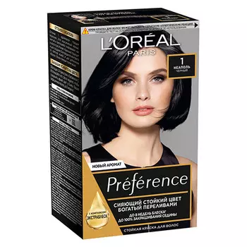 Краска для волос LOREAL PREFERENCE тон 1.0 Неаполь черный