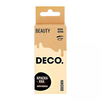 Краска-хна для бровей DECO. в креме с активатором тон коричневый 15 г + 15 г