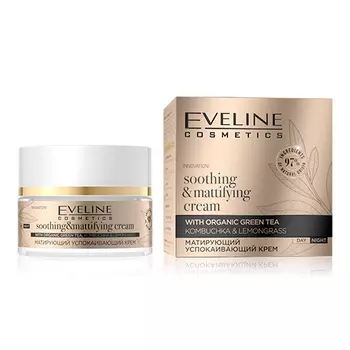 Крем для лица EVELINE ORGANIC матирующий успокаивающий 50 мл