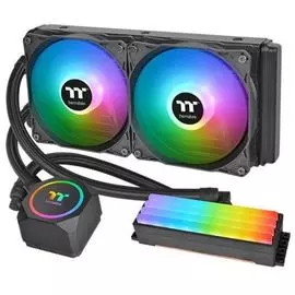 Система охлаждения жидкостная Thermaltake Floe RC240 CL-W271-PL12SW-A LGA2066/2011-3/2011/1366/1200/115x/FM2/FM1/AM4/AM3+/AM3/AM2+/AM2 (Al+Cu, 2*120mm