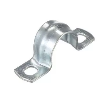 Скоба Ecoplast 43614-5 оцинкованная с двумя отверстиями, для трубы D14мм(5шт)