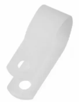 Скоба крепежная Rexant 07-4416 под винт 16мм, белая (50 шт/уп)
