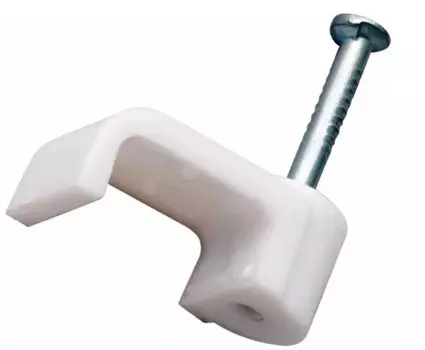 Скоба Rexant 07-4205 плоская 5х2 мм, белый (50 шт/уп)
