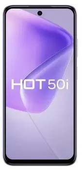 Смартфон Infinix X6531B Hot 50i 4/128GB 10062802 фиолетовый моноблок 3G 4G 2Sim 6.78" 720x1600 Android 14 48Mpix 802.11 a/b/g/n/ac NFC GPS GSM900/1800