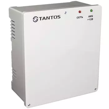 Источник питания Tantos ББП-40 TS (ПЛАСТИК) резервированный 12В, 4А (max 4.5A) под АКБ 12В 7Ач.