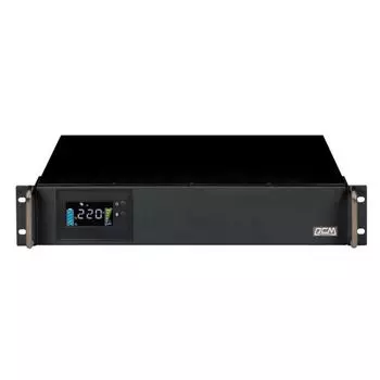 Источник бесперебойного питания Powercom KIN-1200AP LCD (УЦЕНЕННЫЙ) King Pro RM 960W 1200Va black, ИЗ РЕМОНТА, гарантия магазина 1 месяц