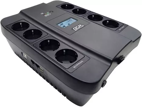 Источник бесперебойного питания Powercom SPD-1100U LCD (УЦЕНЕННЫЙ) SPIDER, 1100VA/605W, USB, 8 евророзеток