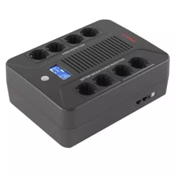 Источник бесперебойного питания DKC INFOPDU1000LCD линейно-интерактивный, серии Info PDU, 1000 ВА/600 Вт, 1/1,8xSchuko, LCD, 1x9Aч